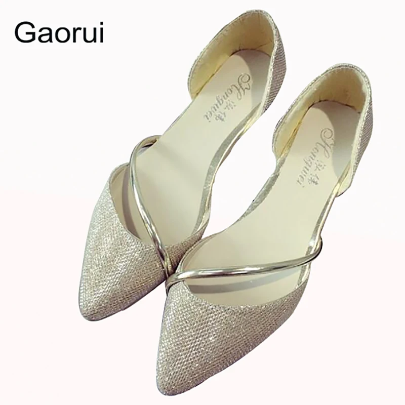 GAORUI/Новинка женские пикантные туфли на плоской подошве с острым носком Цвет