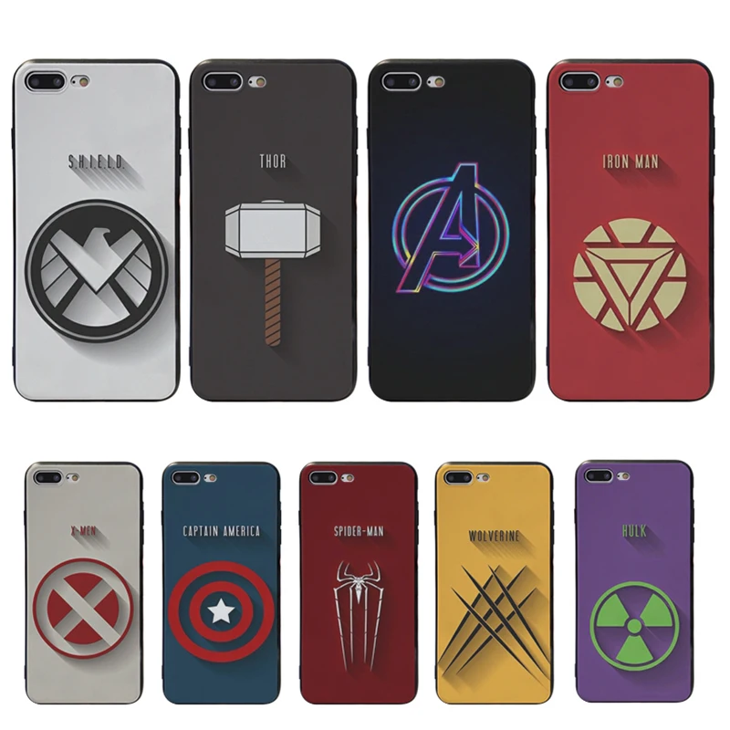 Для coque iphone XR супергероев Marvel Новый чехол для X 8 плюс и 5 5S 6s 7 plus крышки мобильного