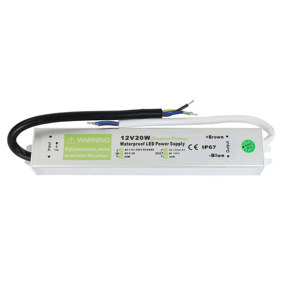 DC 12V 20W Waterproof ip67 Electronic LED Driver Adapter Outdoor Use Power Supply Led Strips Lighting Transformer AC 90-250V
DC 12V 20W Waterproof ip67 Electronic LED Driver Adapter Outdoor Use Power Supply Led Strips Lighting Transformer AC 90-250V