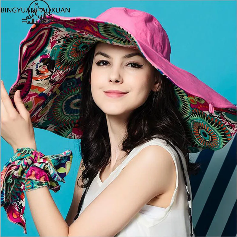 BINGYUANHAOXUAN Sun Hats ! Hats Sun Hats For Women Summer Large Beach Hat Flower printed wide brim
BINGYUANHAOXUAN Sun Hats ! Hats Sun Hats For Women Summer Large Beach Hat Flower printed wide brim