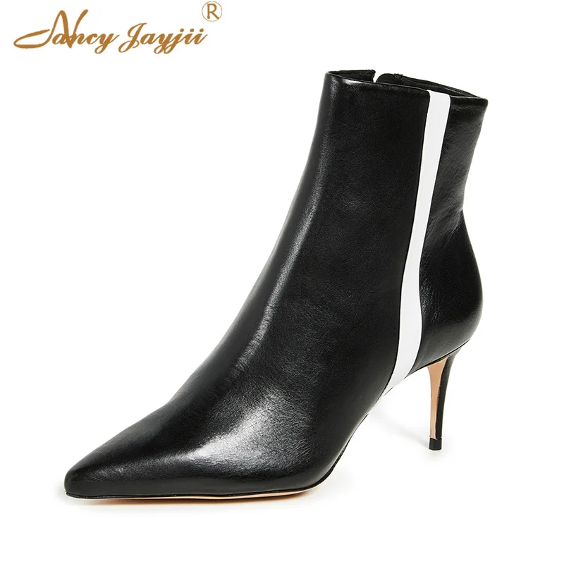 Nancyjayjii Black White Mixed Colors Ankle Boots 2021 Winter Women’s Pointed Toe 8cm Super High Thin Heels Female Zipper Shoes
Nancyjayjii Black White Mixed Colors Ankle Boots 2021 Winter Women’s Pointed Toe 8cm Super High Thin Heels Female Zipper Shoes