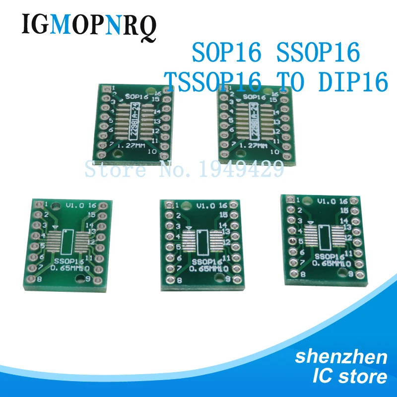 Плата преобразователя TSSOP16 SSOP16 SOP16 SMD в DIP16 IC плата модуля адаптеров пластины 0 65 мм