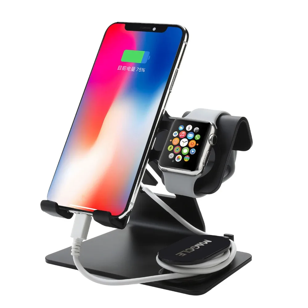 Magcle 3 in 1 Charging Holder Stand Dock Station for Apple Watch iWatch Series 4/3/2/1 phone Tablet stand for iphone XR XS MAX X
Magcle 3 in 1 Charging Holder Stand Dock Station for Apple Watch iWatch Series 4/3/2/1 phone Tablet stand for iphone XR XS MAX X