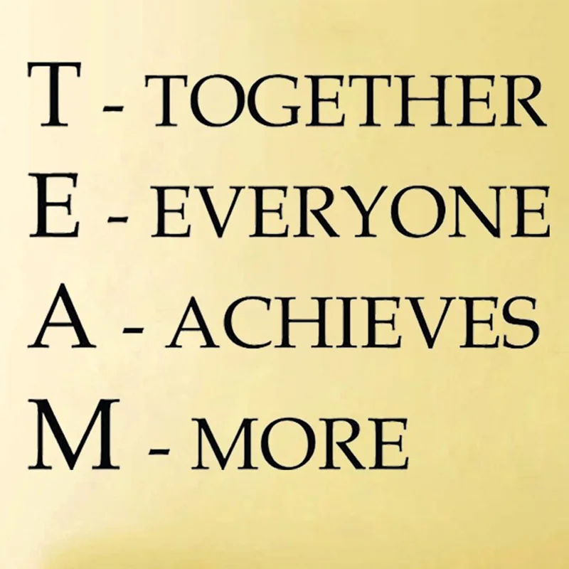 Team Motivational Quote Office Wall Sticker, Together Everyone Achieves More Inspirational vinyl decal Office wall art decor
Team Motivational Quote Office Wall Sticker, Together Everyone Achieves More Inspirational vinyl decal Office wall art decor