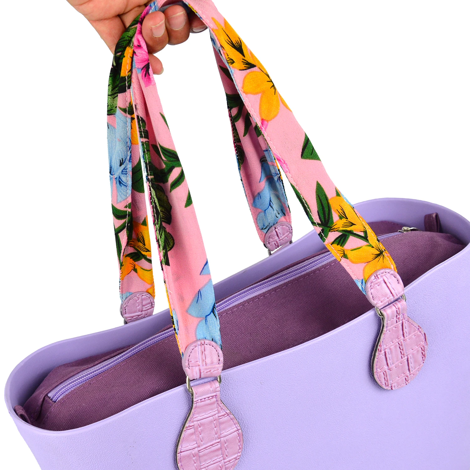 Мягкая Цветочная тканевая ручка tanqu 1 пара с лоскутным наконечником для сумки O Bag
