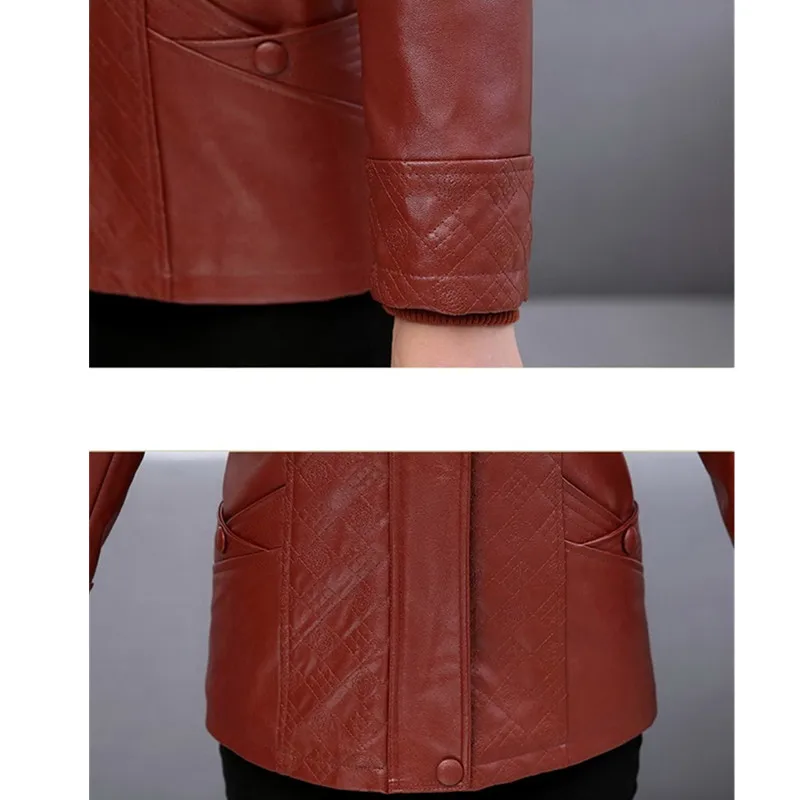 Fur collar Leather Jacket Female Winter Women PU Leather Coats Jacket Fur One Plus Velvet Thick warm Outwear Plus Size Parkas
Fur collar Leather Jacket Female Winter Women PU Leather Coats Jacket Fur One Plus Velvet Thick warm Outwear Plus Size Parkas
