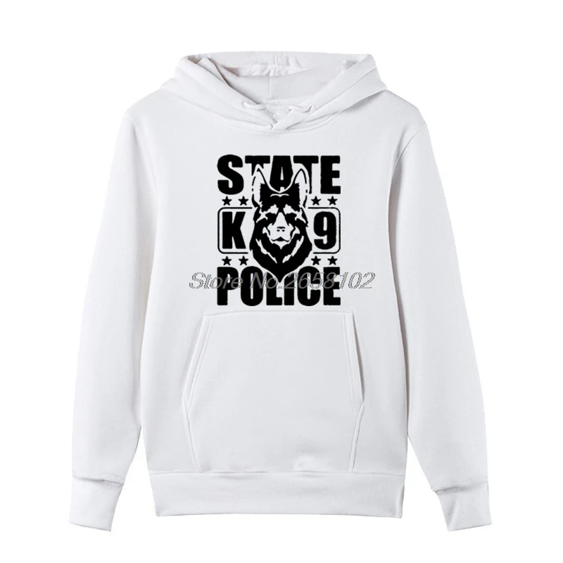 Spring Autumn Fashion German Shepherd Dog Police K-9 Print Hoodies Men's Cotton Fleece Sweatshirts Hip Hop Coat Harajuku Tops | Мужская