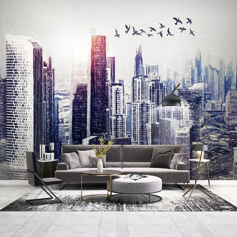 Custom Wall Cloth Modern Hand-painted City Architecture Sunrise Flying Bird Photo Mural Restaurant Room TV Background Wallpaper
Custom Wall Cloth Modern Hand-painted City Architecture Sunrise Flying Bird Photo Mural Restaurant Room TV Background Wallpaper