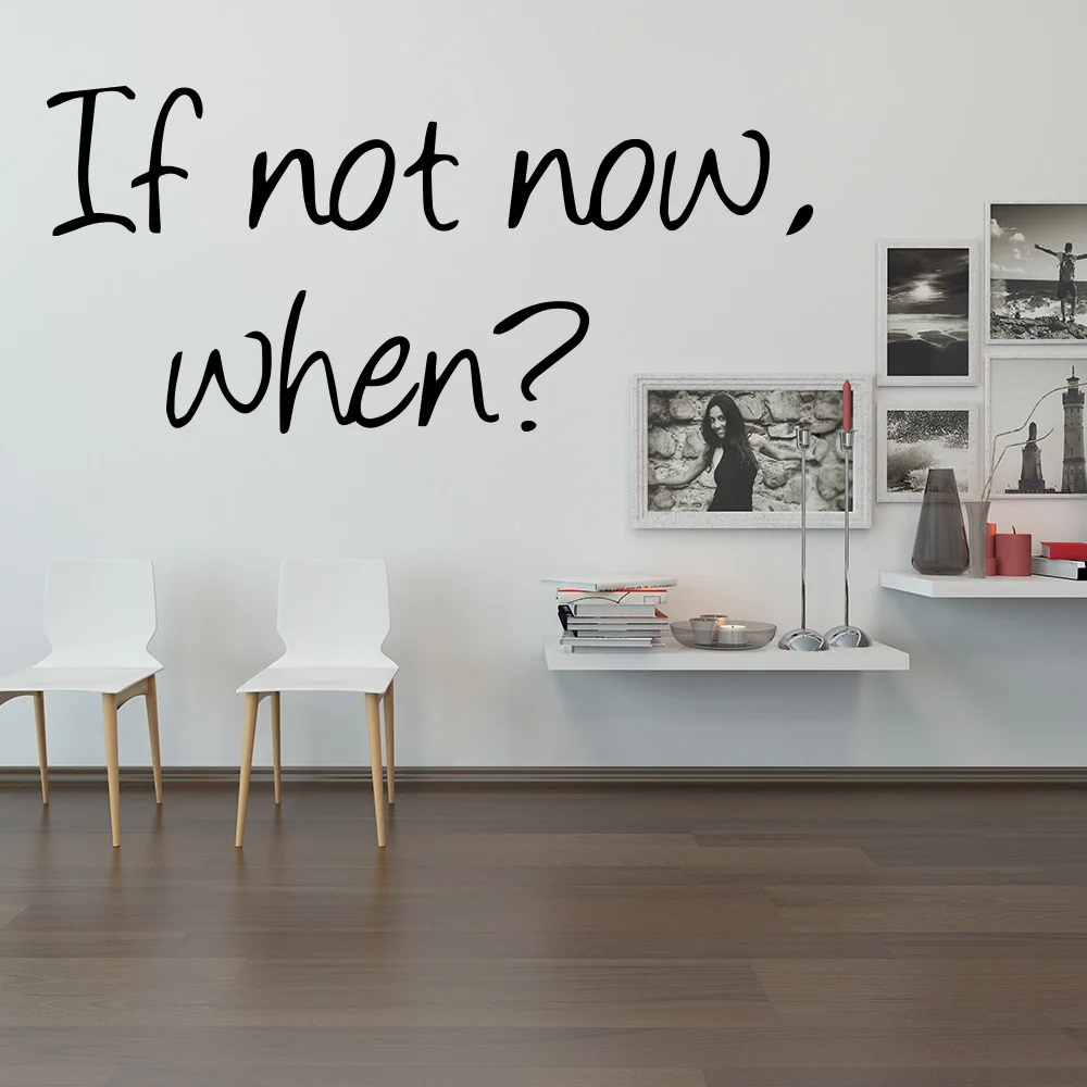 New Quotes phrases wall stickerVinyl Waterproof Wall Art Decal Kids Room Bedroom Nature Decor Decal If Not Now When sentence
New Quotes phrases wall stickerVinyl Waterproof Wall Art Decal Kids Room Bedroom Nature Decor Decal If Not Now When sentence