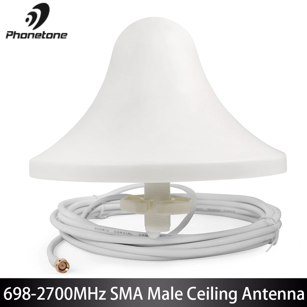 Indoor Ceiling Internal Antenna 3-5dBi LTE 698-2700MHz Omni-directional Antenna For Cellular Signal Repeater SMA Male Connector
Indoor Ceiling Internal Antenna 3-5dBi LTE 698-2700MHz Omni-directional Antenna For Cellular Signal Repeater SMA Male Connector