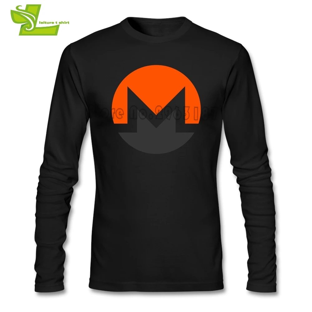Monero/футболка с символом Новинка Простая мужская футболка Модная нормальная