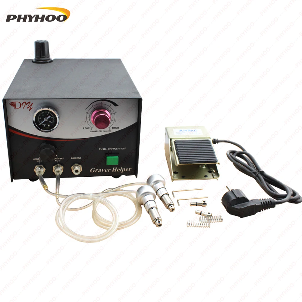Pneumatic Engraving Machine Graver Helper Jewelry Engraver Mate Double Ended 2 Hand Pieces 220/110V
Pneumatic Engraving Machine Graver Helper Jewelry Engraver Mate Double Ended 2 Hand Pieces 220/110V