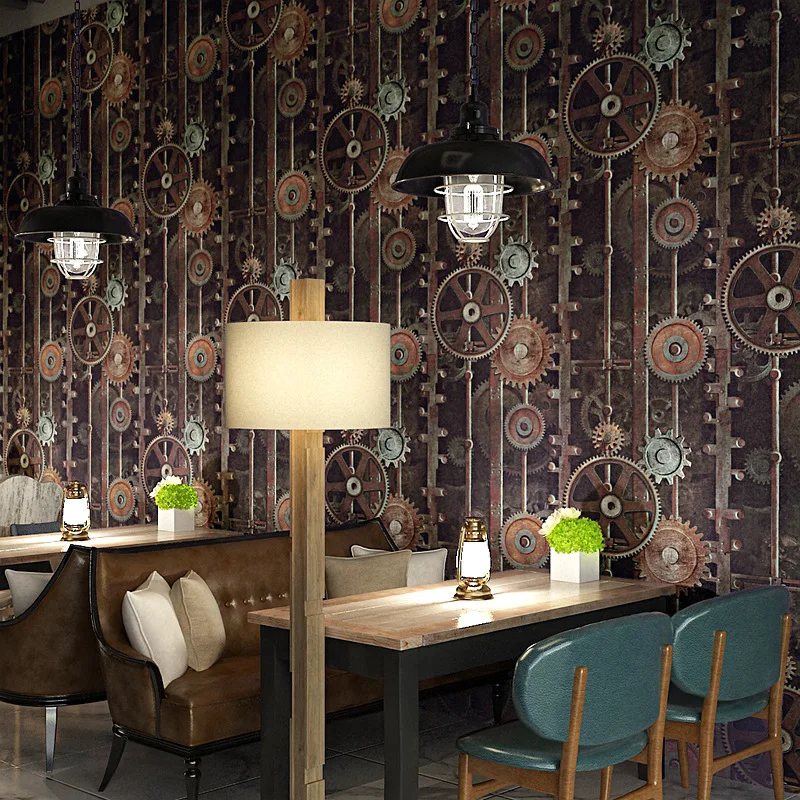 Personality fashion retro industrial style wallpaper metallic style bar Internet cafe restaurant space background wall paper
Personality fashion retro industrial style wallpaper metallic style bar Internet cafe restaurant space background wall paper