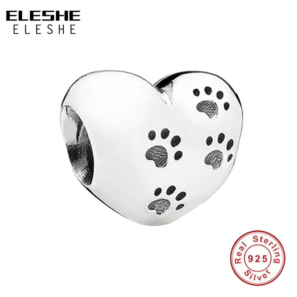 ELESHE 925 Sterling Silver Lovely Pet Paw Beads Charms Fit Original Bracelet Charm For Women Jewelry Making
ELESHE 925 Sterling Silver Lovely Pet Paw Beads Charms Fit Original Bracelet Charm For Women Jewelry Making