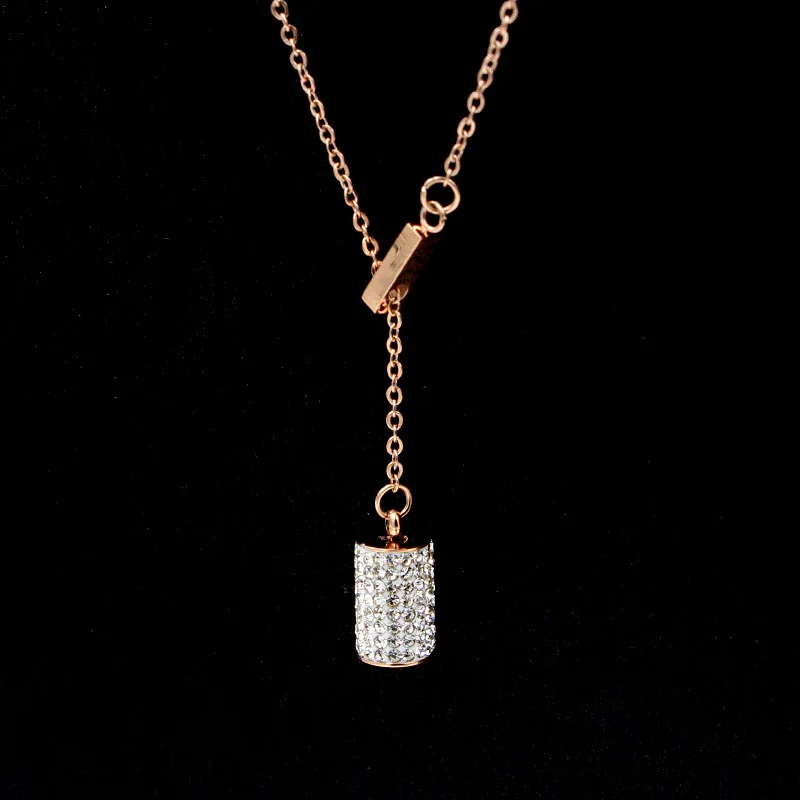 Elegant full Rhinestones Necklace Titanium Steel Rose Gold color Women Adjustale Pendant Necklaces ,wholesales price
Elegant full Rhinestones Necklace Titanium Steel Rose Gold color Women Adjustale Pendant Necklaces ,wholesales price