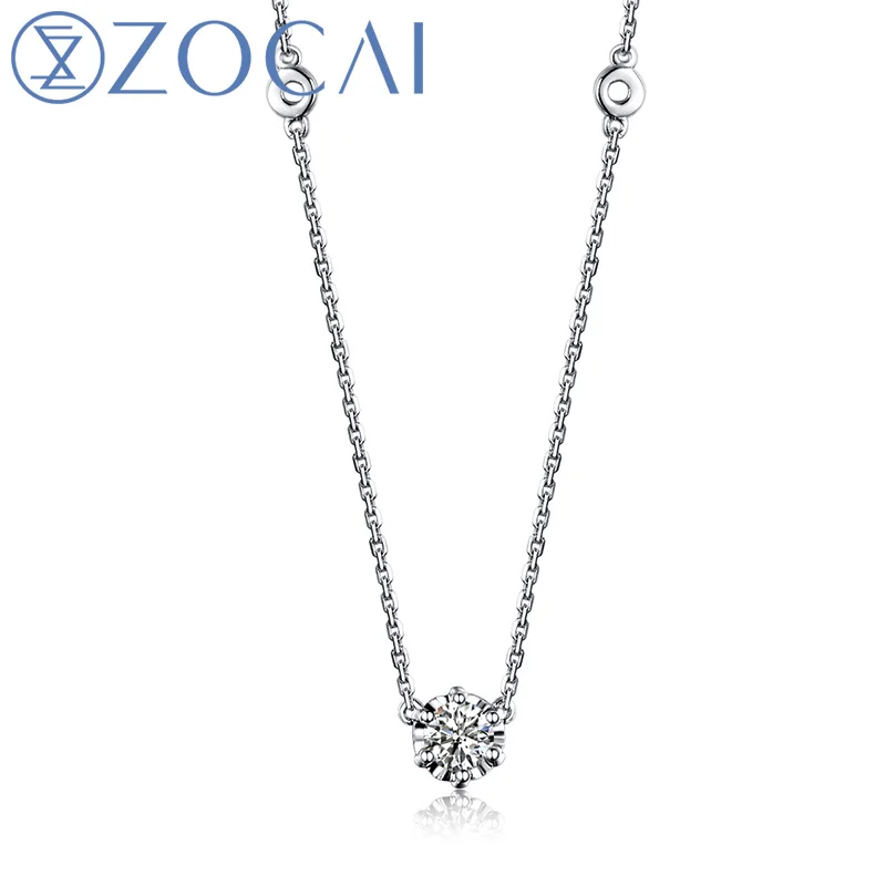 ZOCAI Round Shape Real 0.30 CT H / SI Certified Diamond Necklace in 18K White Gold (Au750) D80066T
ZOCAI Round Shape Real 0.30 CT H / SI Certified Diamond Necklace in 18K White Gold (Au750) D80066T