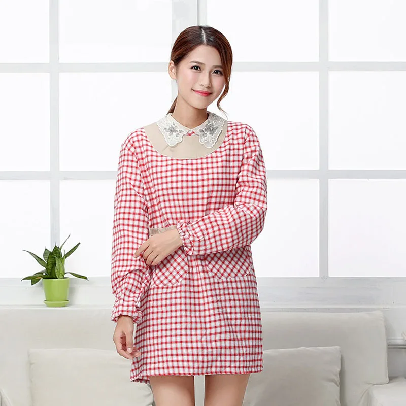 50pcs New Plaid Printed Apron With Pockets Cotton Bib Kitchen Soil Release Sleeved Aprons Home Textiles Women Bibs A0841
50pcs New Plaid Printed Apron With Pockets Cotton Bib Kitchen Soil Release Sleeved Aprons Home Textiles Women Bibs A0841