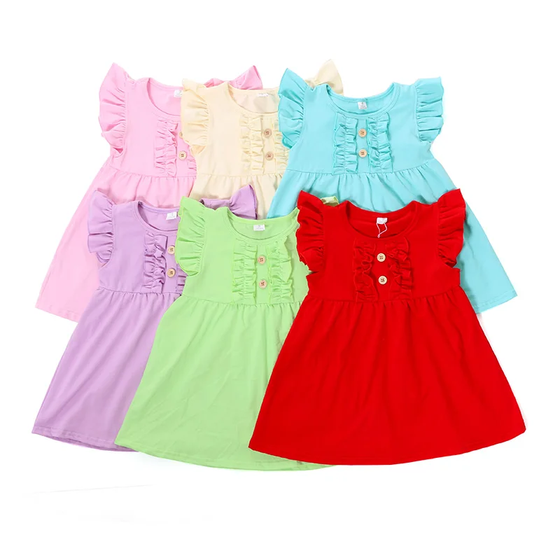 Kaiya Angel Kids Dresses For Girls Baby Clothing Ruffle Sleeve With Wooden Button Beach Dress For Girls Kids Dress Hot Sale
Kaiya Angel Kids Dresses For Girls Baby Clothing Ruffle Sleeve With Wooden Button Beach Dress For Girls Kids Dress Hot Sale
