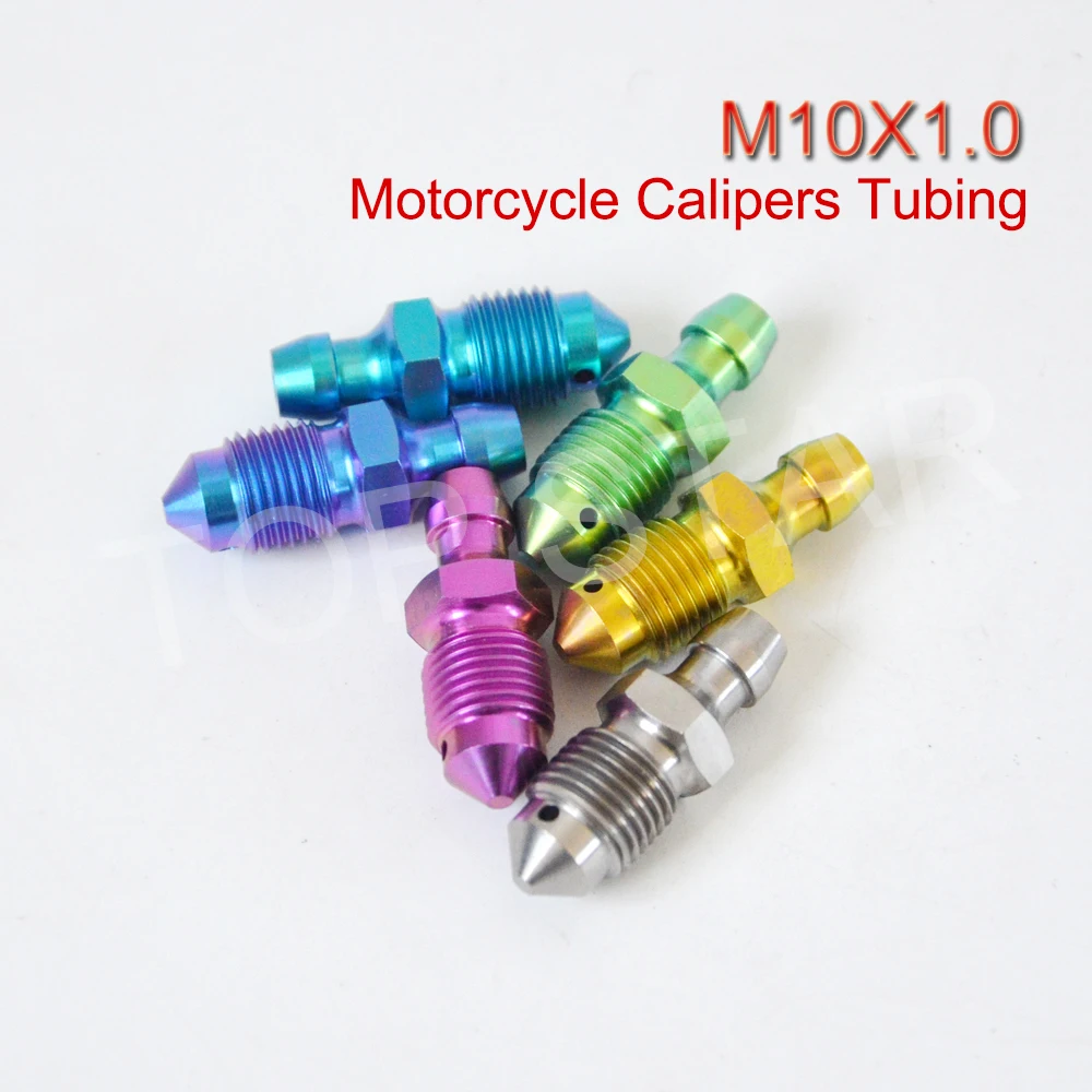 Titanium Bolt M10 x 1.0mm Motorcycle Bike Brake Braking Caliper Bleed Screw Colorful Ti Bolts Ti Screws Ti Fasteners 2PCS
Titanium Bolt M10 x 1.0mm Motorcycle Bike Brake Braking Caliper Bleed Screw Colorful Ti Bolts Ti Screws Ti Fasteners 2PCS