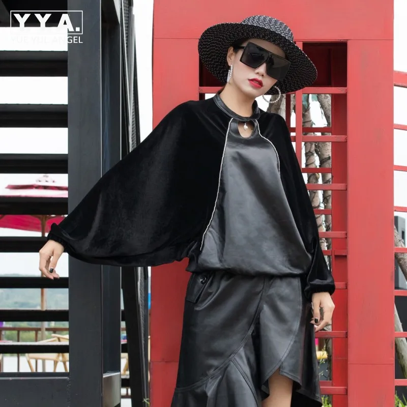 Batwing Sleeve Fashion Blouse Shirt Female Loose Natural Real Sheep Leather Spliced Sheepskin Chiffon Women Vintage Streetwear
Batwing Sleeve Fashion Blouse Shirt Female Loose Natural Real Sheep Leather Spliced Sheepskin Chiffon Women Vintage Streetwear