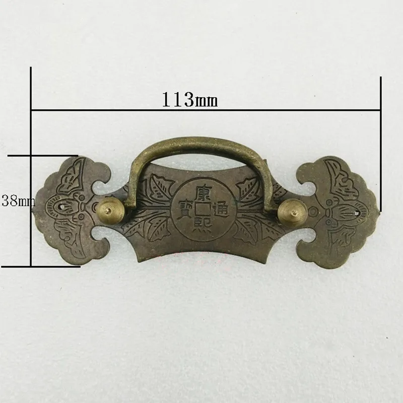 Vintage Chinese Bronze Brass Pattern Carved Handle Tab Drawer Cabinet Jewelry Box Decorative DIY Furniture Hardware,113*38mm,1PC
Vintage Chinese Bronze Brass Pattern Carved Handle Tab Drawer Cabinet Jewelry Box Decorative DIY Furniture Hardware,113*38mm,1PC