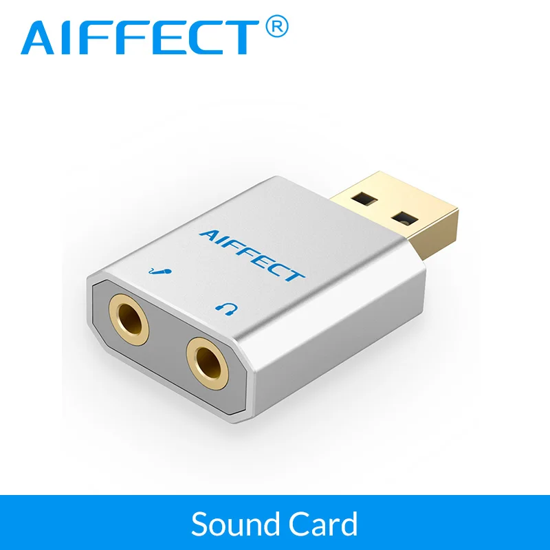 AIFFECT Внешняя USB звуковая карта к разъему 3 5 мм адаптер для наушников аудио