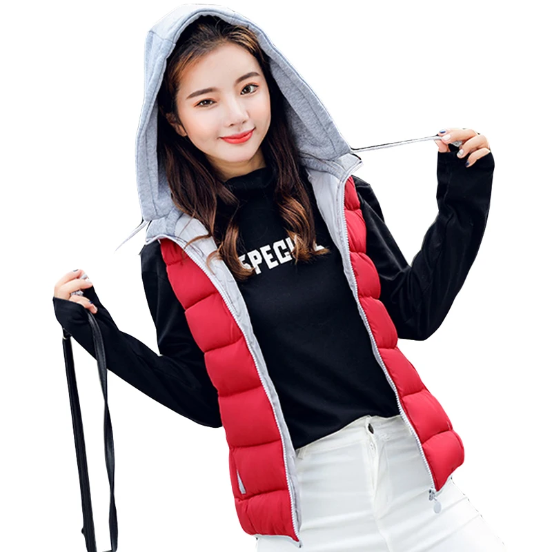 New 2019 Fashion Autumn Winter Vest Women Jacket Solid Short Sleeveless Hooded Cotton Female Warm Waistcoat
New 2019 Fashion Autumn Winter Vest Women Jacket Solid Short Sleeveless Hooded Cotton Female Warm Waistcoat