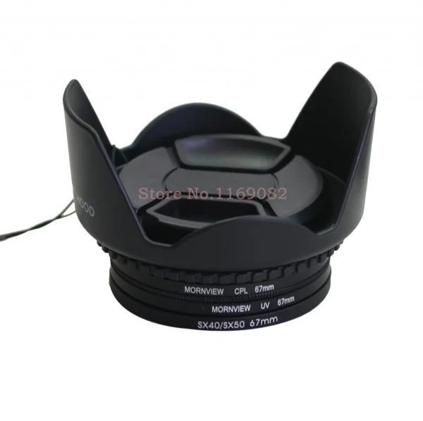 5 in 1 67mm UV CPL Filter Kit + Accessory Lens Hood & Cap adapter ring for SX60 SX530 SX520 SX50 SX40 Camera
5 in 1 67mm UV CPL Filter Kit + Accessory Lens Hood & Cap adapter ring for SX60 SX530 SX520 SX50 SX40 Camera