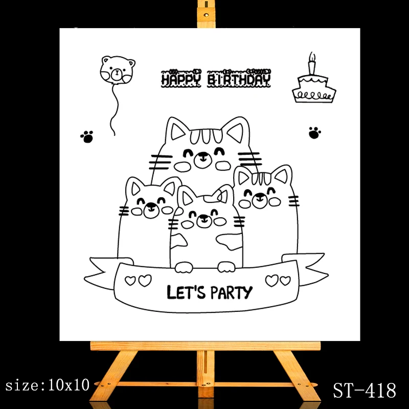 ZhuoAng Cute kitten Clear Stamps/Card Making Holiday decorations For scrapbooking Transparent stamps 10*10cm
ZhuoAng Cute kitten Clear Stamps/Card Making Holiday decorations For scrapbooking Transparent stamps 10*10cm