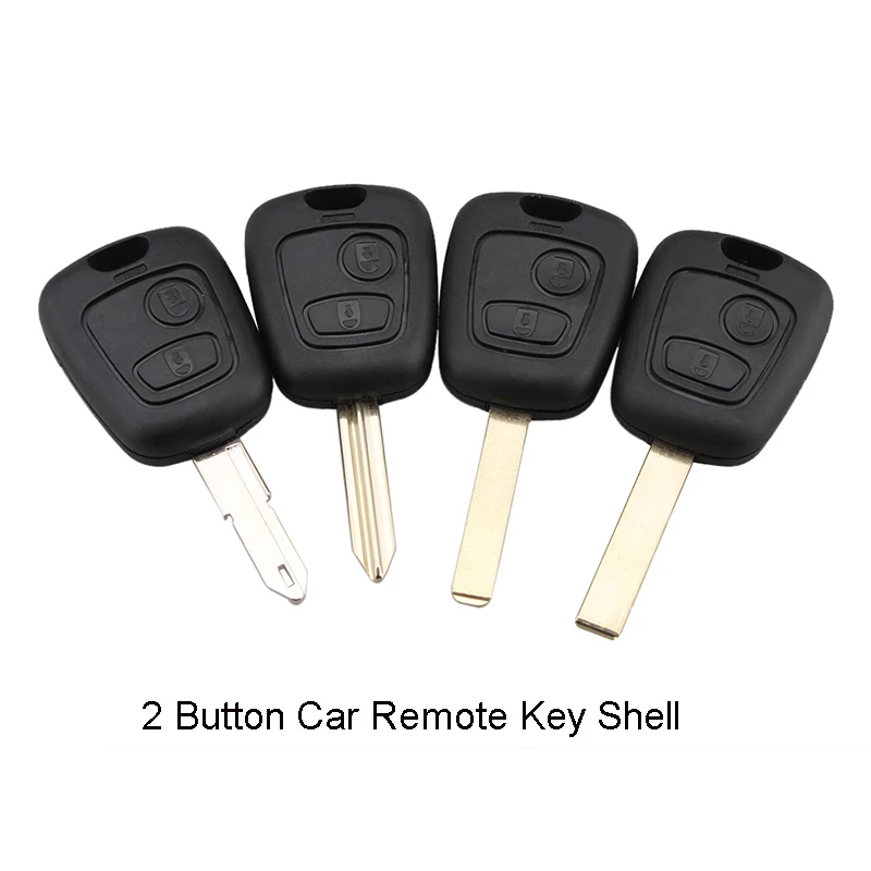 Корпус для автомобильного ключа чехол 2 кнопки Peugeot 107 207 307 407 206 306 406 Citroen C1 C2 C3 C4 Saxo