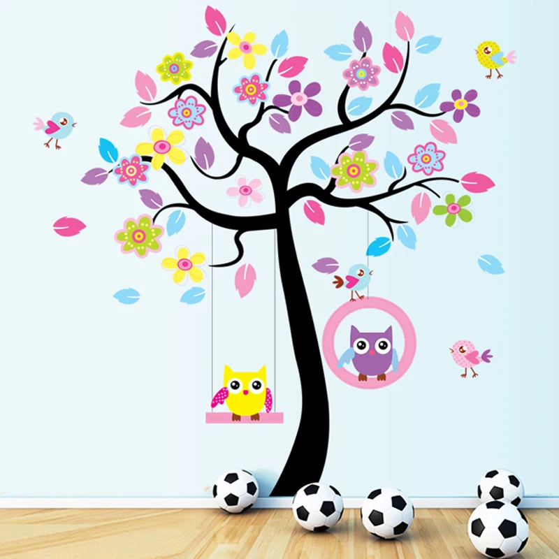 Cartoon owl on the tree wall sticker for kids room lovely baby children bedroom wall decal
Cartoon owl on the tree wall sticker for kids room lovely baby children bedroom wall decal