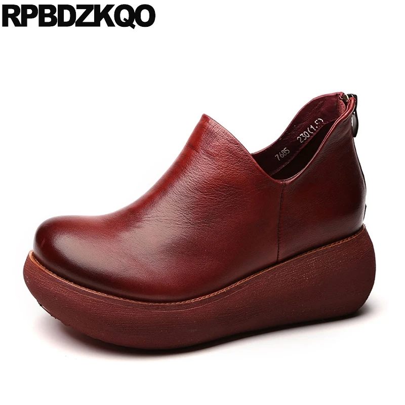 Autumn Ankle Women Boots 2021 Round Toe Wide Calf Shoes Booties Muffin Wine Red Platform Slip On Flat Strange Genuine Leather
Autumn Ankle Women Boots 2021 Round Toe Wide Calf Shoes Booties Muffin Wine Red Platform Slip On Flat Strange Genuine Leather