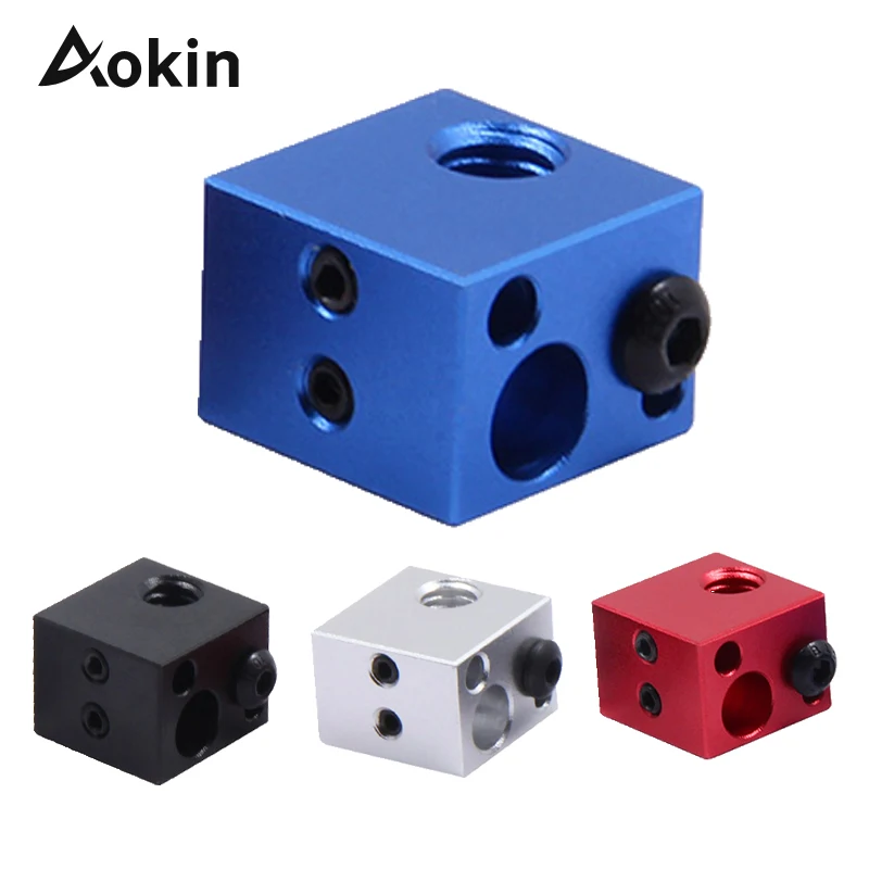 New Makerbot Heated Block Silver 3D Printer Aluminum Heater Block MK7 MK8 Extruder V6 J-head Hot End Heating Block 16*16*12mm
New Makerbot Heated Block Silver 3D Printer Aluminum Heater Block MK7 MK8 Extruder V6 J-head Hot End Heating Block 16*16*12mm