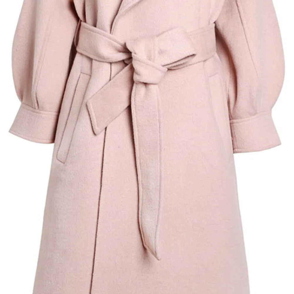 Nice Korean Style Wool Blends Long Women Coats Autumn Slim Sweet Belt Lapel Lantern Sleeve Girls Winter Elegant Female Overcoats
Nice Korean Style Wool Blends Long Women Coats Autumn Slim Sweet Belt Lapel Lantern Sleeve Girls Winter Elegant Female Overcoats
