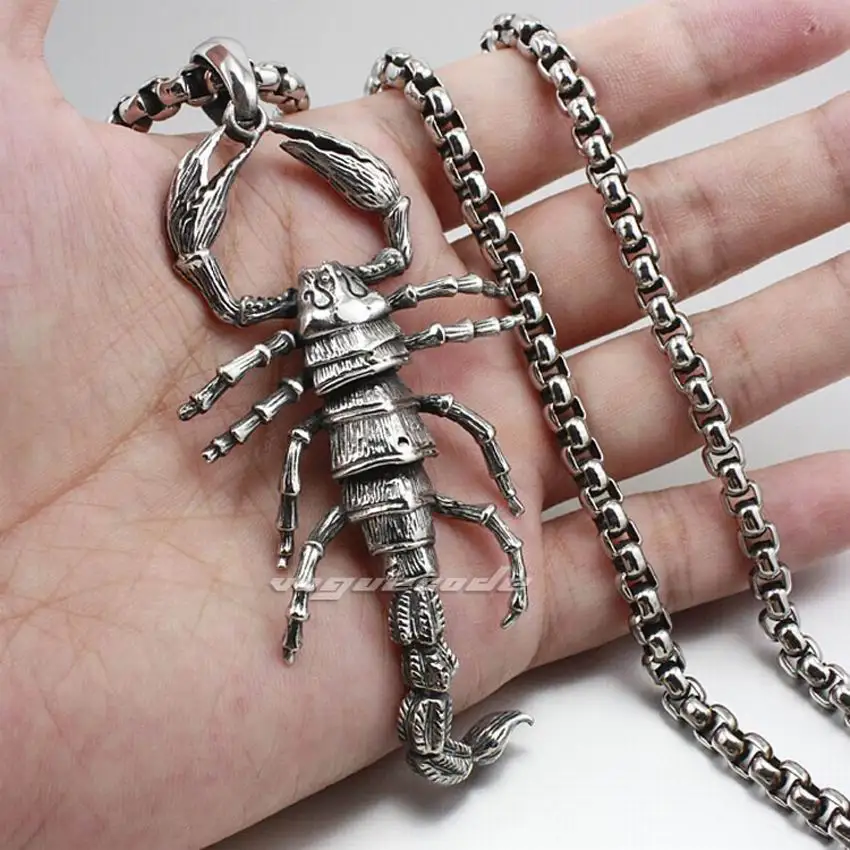 Huge Heavy 316L Stainless Steel King Scorpion Pendant Mens Biker Punk Style 6K005 Steel Necklace 24 inches
Huge Heavy 316L Stainless Steel King Scorpion Pendant Mens Biker Punk Style 6K005 Steel Necklace 24 inches
