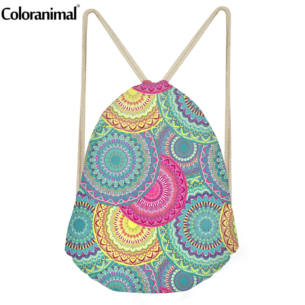 Coloranimal Bohemian Flower Print Brand Designer String Drawstring Bag Gym Sack for Women Men Small String Backpack Bolsa Mujers
Coloranimal Bohemian Flower Print Brand Designer String Drawstring Bag Gym Sack for Women Men Small String Backpack Bolsa Mujers