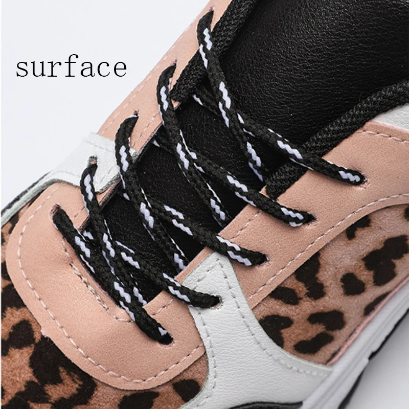 Женская Повседневная универсальная обувь из натуральной кожи с леопардовым