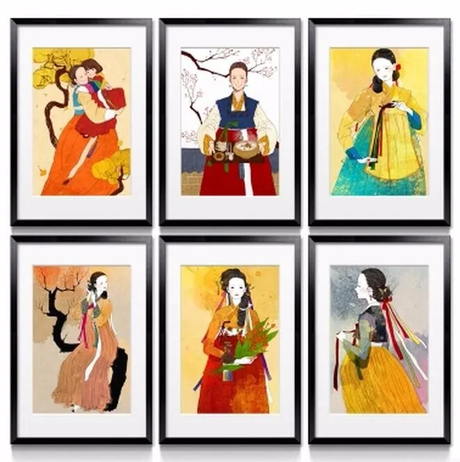 Classical HD Print Canvas Oil Painting Elegant Korean Ladies In Hanbok Giclee Wall Art Picture A4 Art Poster For Home Decor
Classical HD Print Canvas Oil Painting Elegant Korean Ladies In Hanbok Giclee Wall Art Picture A4 Art Poster For Home Decor