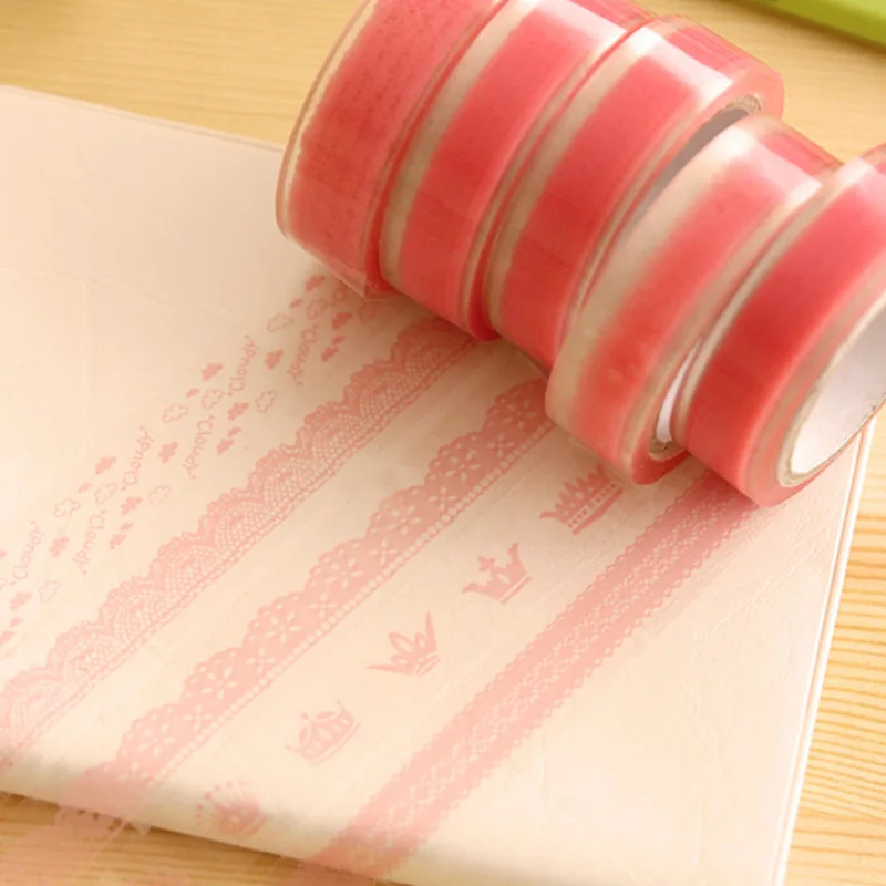 Adhesive Tape Lovely Small Fresh Pink Lace Tape DIY Small Decorative Tape School Tools Stationery Kids Supplies Wholesale
Adhesive Tape Lovely Small Fresh Pink Lace Tape DIY Small Decorative Tape School Tools Stationery Kids Supplies Wholesale