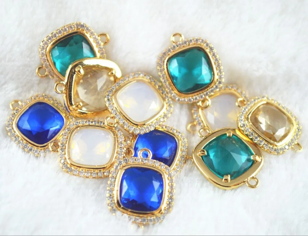 Zircon Pave bead 18*14mm mixed color Natural Druzy Quartz Stone Framed Connector Pendant charm
Zircon Pave bead 18*14mm mixed color Natural Druzy Quartz Stone Framed Connector Pendant charm