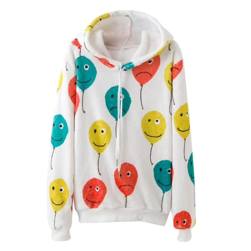 Fashion Autumn Winter Coral Velvet Print Hoodies Women Long Sleeve Sweatshirt Harajuku Tracksuit Jumper Pullover New
Fashion Autumn Winter Coral Velvet Print Hoodies Women Long Sleeve Sweatshirt Harajuku Tracksuit Jumper Pullover New