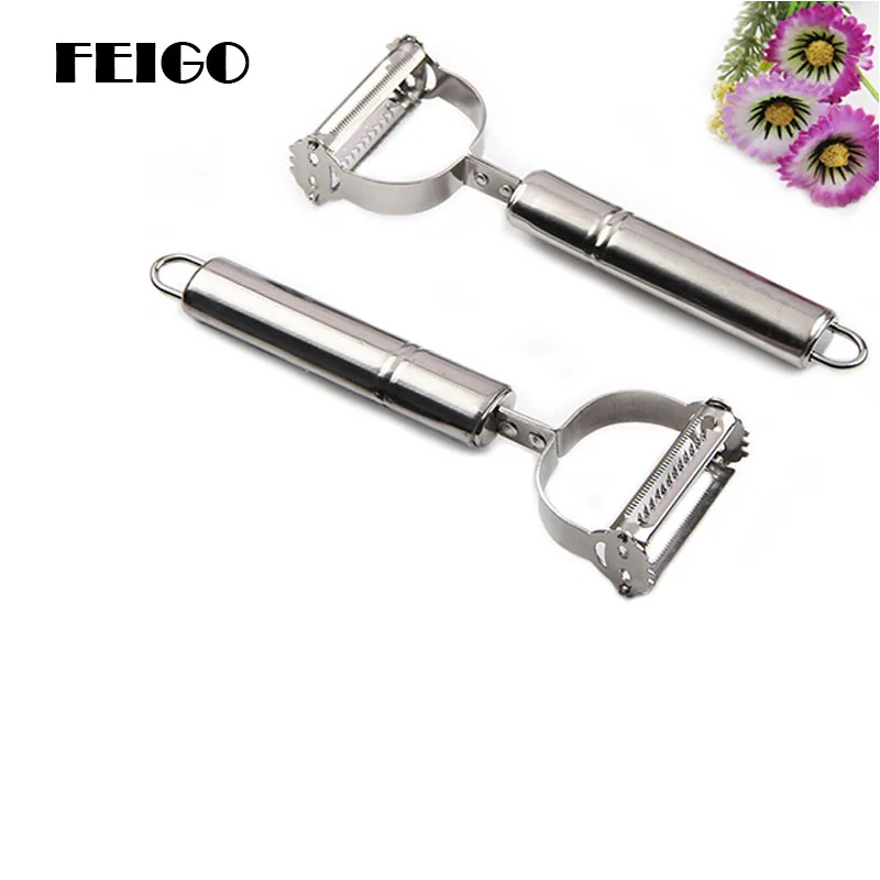 FEIGO 1PCS Vegetable Peeler Double Planing Grater Multifunction Stainless Steel Peeler Kitchen Accessories Cooking Tools F196
FEIGO 1PCS Vegetable Peeler Double Planing Grater Multifunction Stainless Steel Peeler Kitchen Accessories Cooking Tools F196