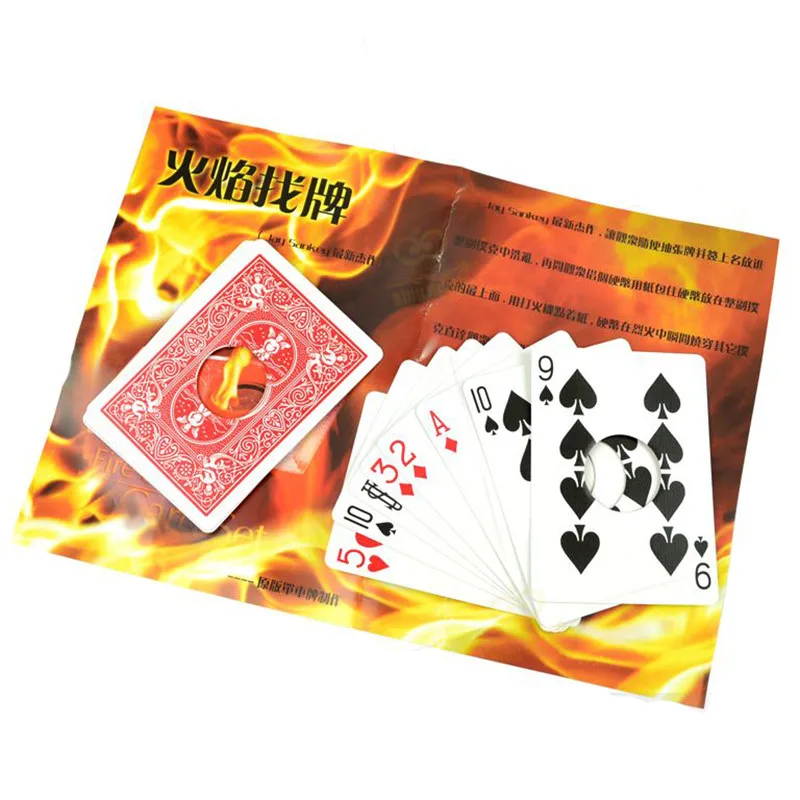 Fire Cards Set Flame Fire Find Card Coins Through Cards Illusion Gimmick Close-up Stage Magic Trick Props for Magician Free Ship
Fire Cards Set Flame Fire Find Card Coins Through Cards Illusion Gimmick Close-up Stage Magic Trick Props for Magician Free Ship