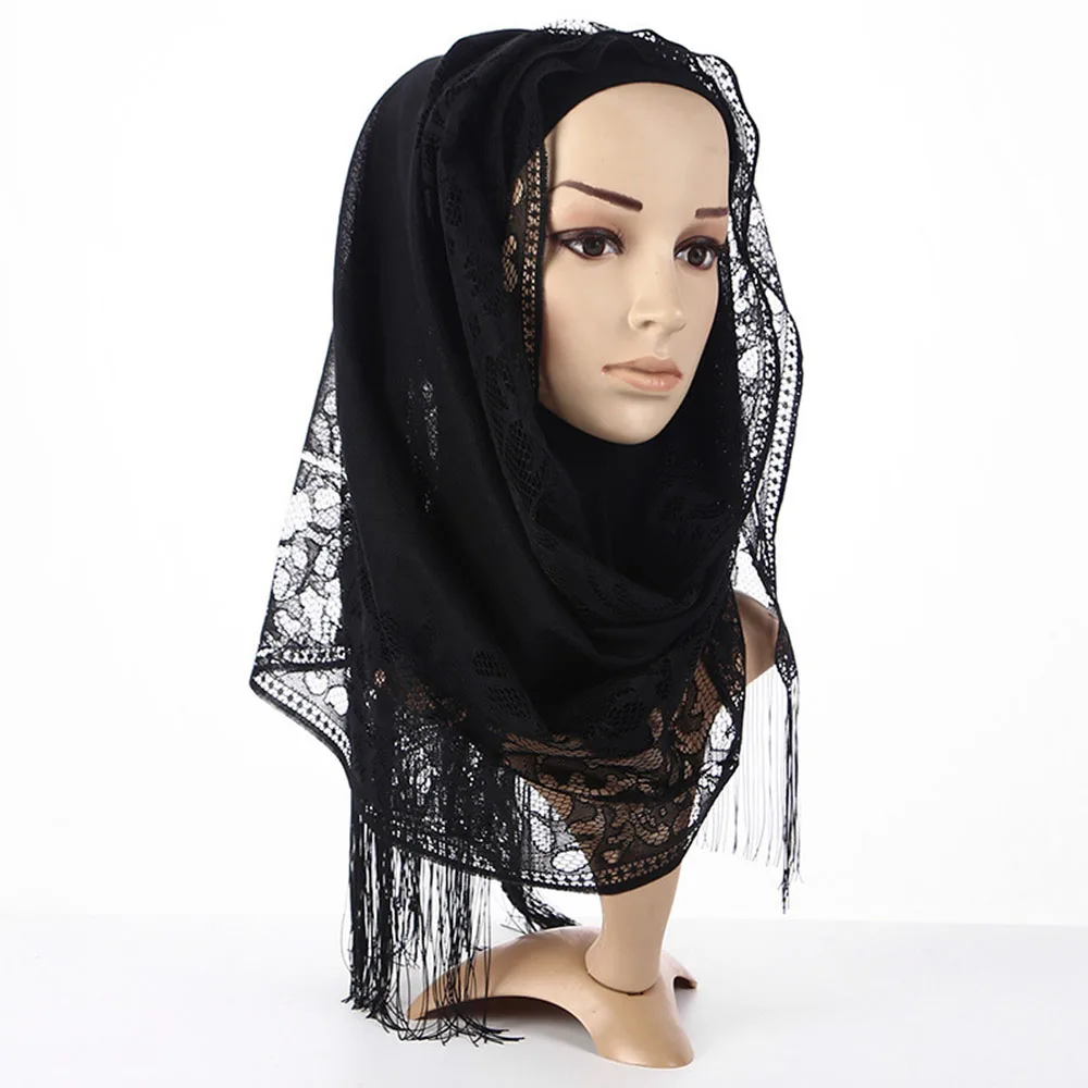 Fashion Women Scarf Lace Tassel Muslim Hijab Scarf for Ladies Arabic Long Scarves Islamic Hijabs Shawl Wrap Scarf
Fashion Women Scarf Lace Tassel Muslim Hijab Scarf for Ladies Arabic Long Scarves Islamic Hijabs Shawl Wrap Scarf