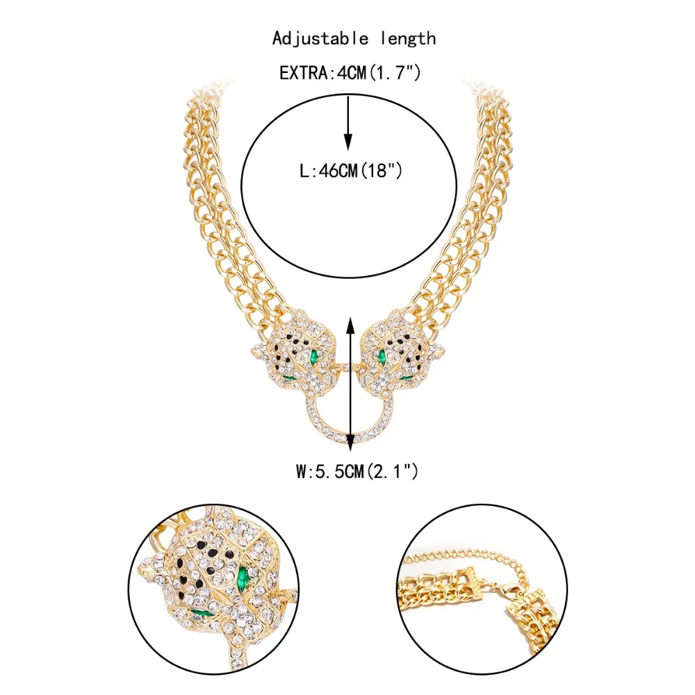 Panther Choker Necklace Women Collier Femme Neck Chain Link Leopard Animal Party Jewelry Collares Fashion
Panther Choker Necklace Women Collier Femme Neck Chain Link Leopard Animal Party Jewelry Collares Fashion
