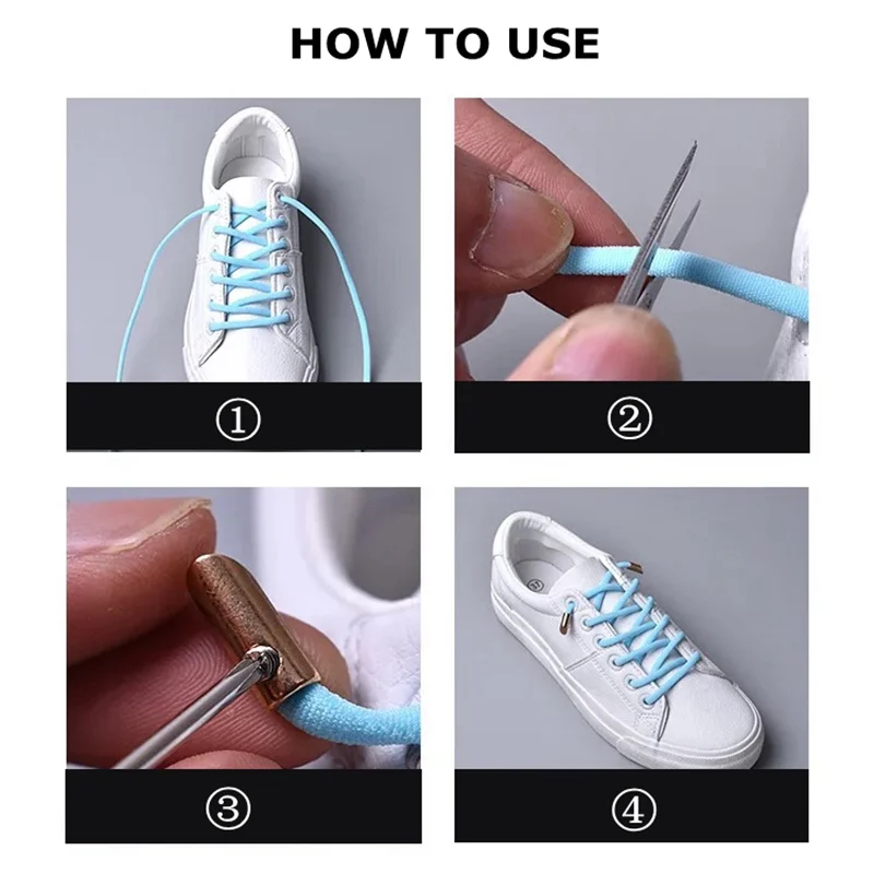 1 Pair Elastic Shoelaces Metal Round Shoe laces No Tie Outdoor Leisure Sneakers Lazy laces Kids Adult Quick Shoe lace Unisex
1 Pair Elastic Shoelaces Metal Round Shoe laces No Tie Outdoor Leisure Sneakers Lazy laces Kids Adult Quick Shoe lace Unisex