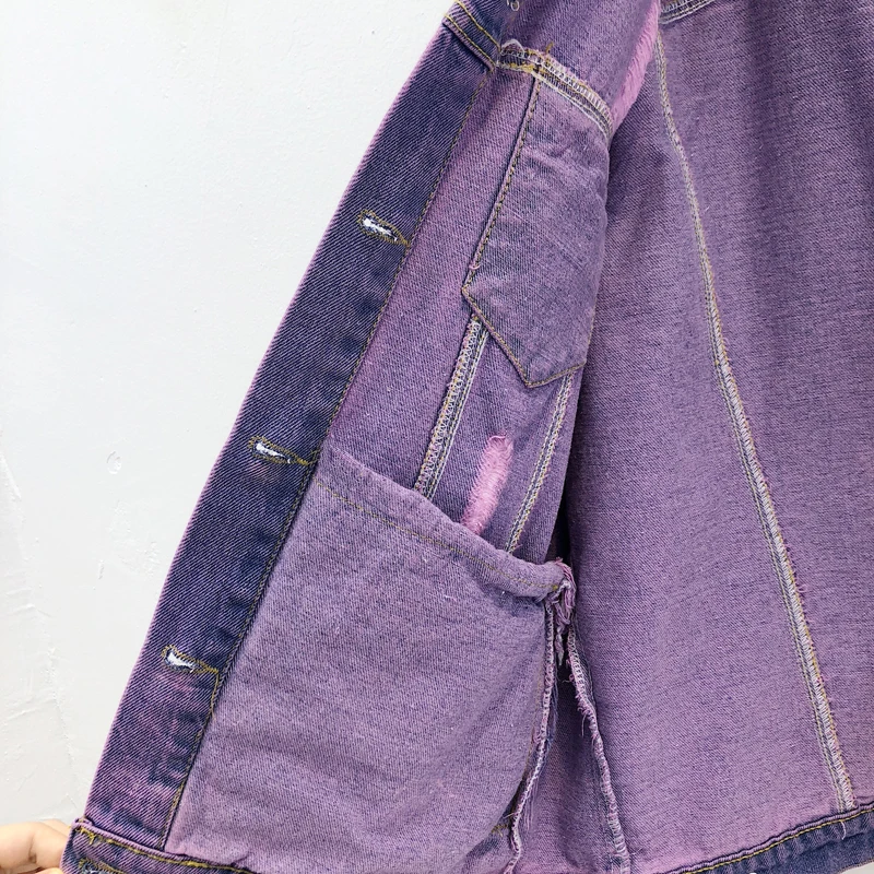 Gradient Denim jackets & coats Rips Detail Boyfriend Denim sweatshirt Lapel Single Breasted Casual Fall Jacket Plus Size Coat
Gradient Denim jackets & coats Rips Detail Boyfriend Denim sweatshirt Lapel Single Breasted Casual Fall Jacket Plus Size Coat