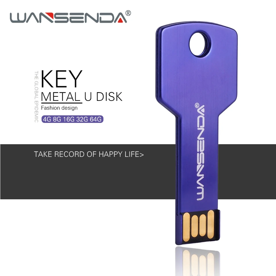 WANSENDA USB флеш накопитель в форме ключа водонепроницаемый 4 ГБ 8 16 32 64 ГБ|USB