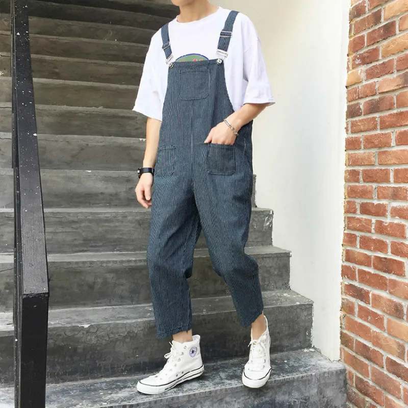 2019 Men's Cowboy Salopettes Stripe Printing Haren Casual Pants Streetwear Trousers Hip Hop Romper Mens Black Jumpsuit S-2XL
2019 Men's Cowboy Salopettes Stripe Printing Haren Casual Pants Streetwear Trousers Hip Hop Romper Mens Black Jumpsuit S-2XL