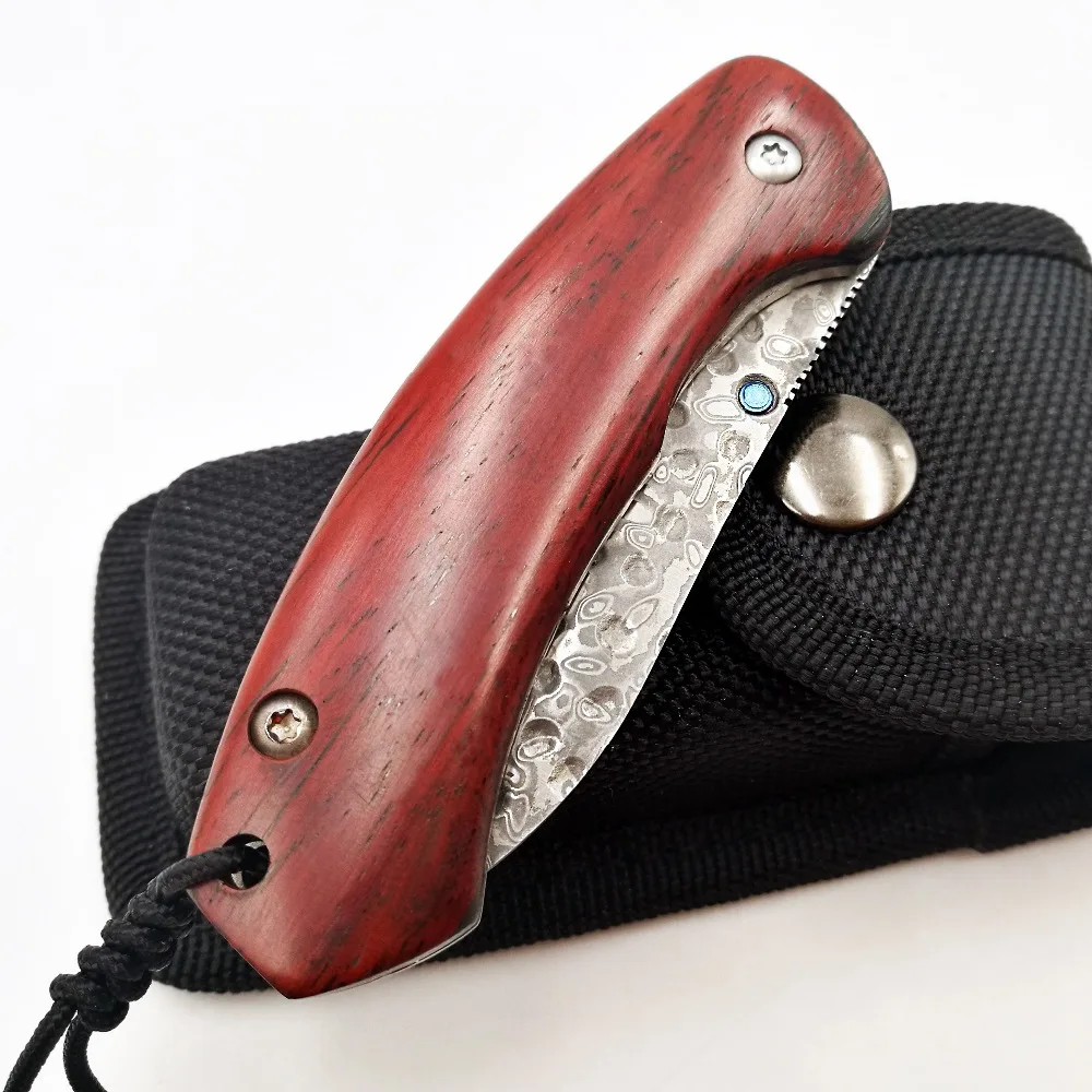JSSQ Pocket Folding Knife Damascus Blade Rosewood Handle Camping Hunting Tactical Mini Knives EDC Outdoor Survival Utility Tool
JSSQ Pocket Folding Knife Damascus Blade Rosewood Handle Camping Hunting Tactical Mini Knives EDC Outdoor Survival Utility Tool